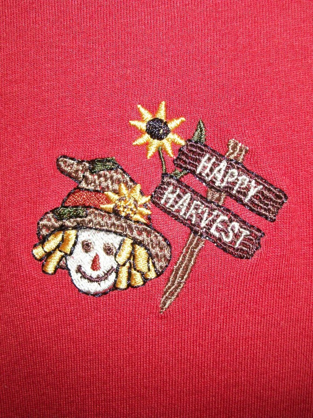 Mandal  Bay Vintage NWT FALL LS HAPPY HARVEST SCARECROW TEE SZ L